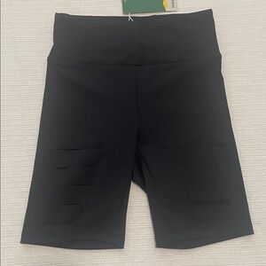 HALARA Black High Waist Cut Out Biker Shorts